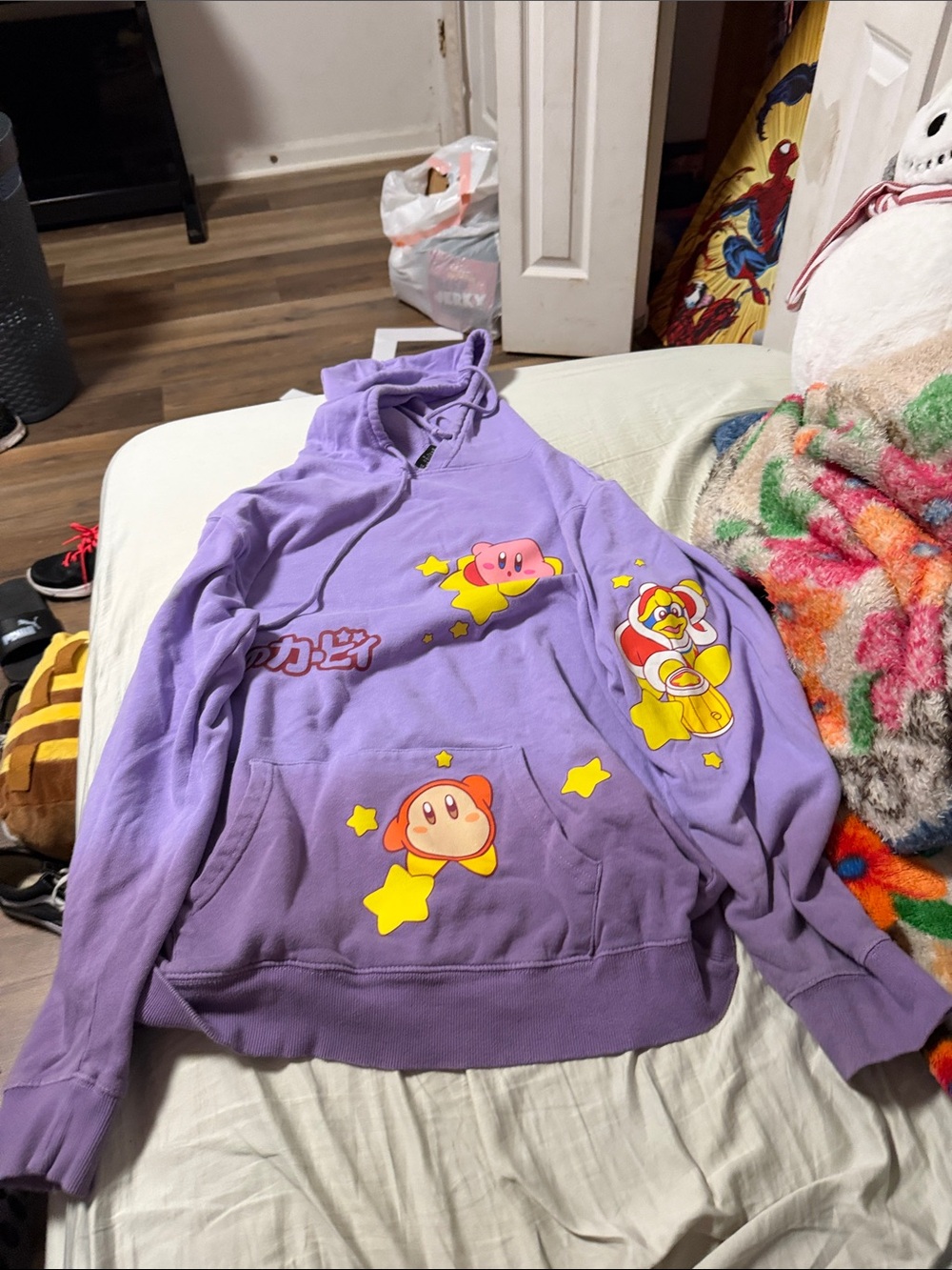 Kirby Mens' Purple Graphic Hoodie Jacket
